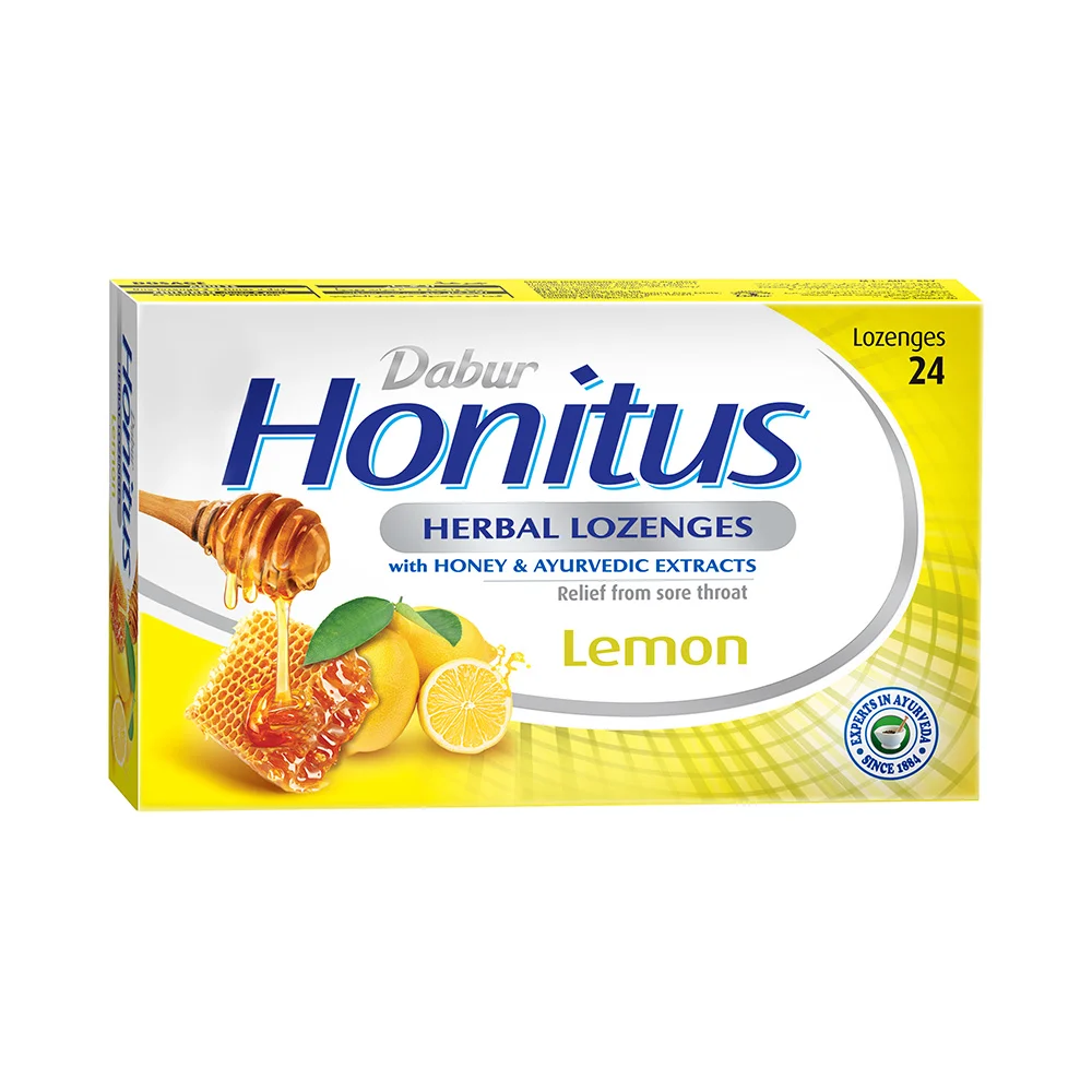 Dabur Honitus Herbal Lozenges with Honey( Lemon Flavour) - 24's