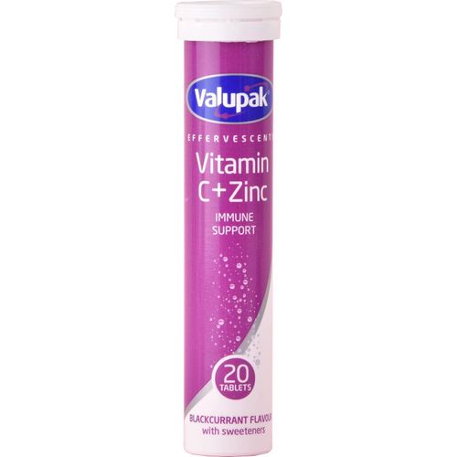 Valupak Vitamin C +zinc Effervescent 20S