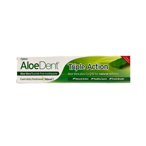 Optima Aloe Dent Tripple Action Toothpaste 100ml, Natural whitening.Keep gums healthy.Natural antiseptic