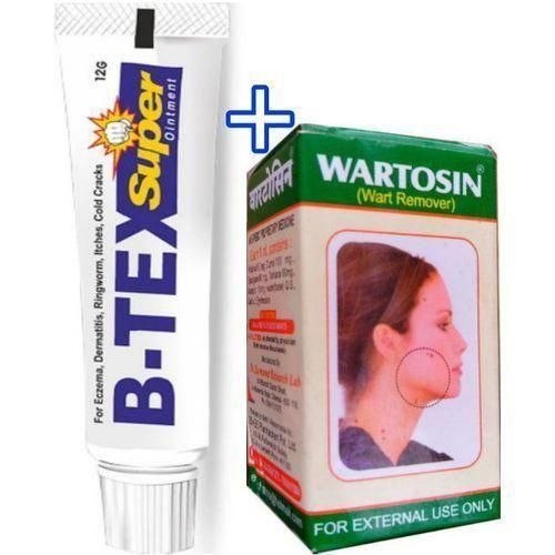 B Tex Super Ointment + Wartosin Warts Removal