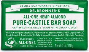DR BRON M ORG ALMOND BAR SOAP 5OZ/140G