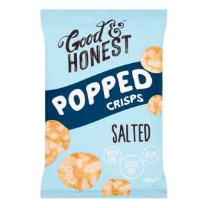 GOOD & HONEST POPPED CRISPS SALTED 85G