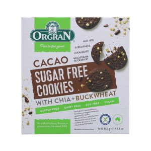 Orgran S/F Cacao Cookies With Chia+B/Wheat 130G