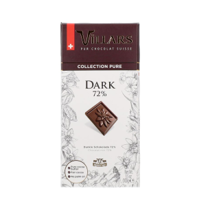 VILLARS 72% DARK CHOC 3.5OZ 100G